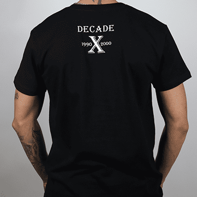 Decade T- Shirt Black -Back Early Hardcore - zwart