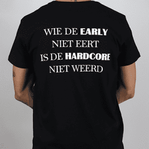 Decade T-Shirt Black Early Hardcore- Back zwart